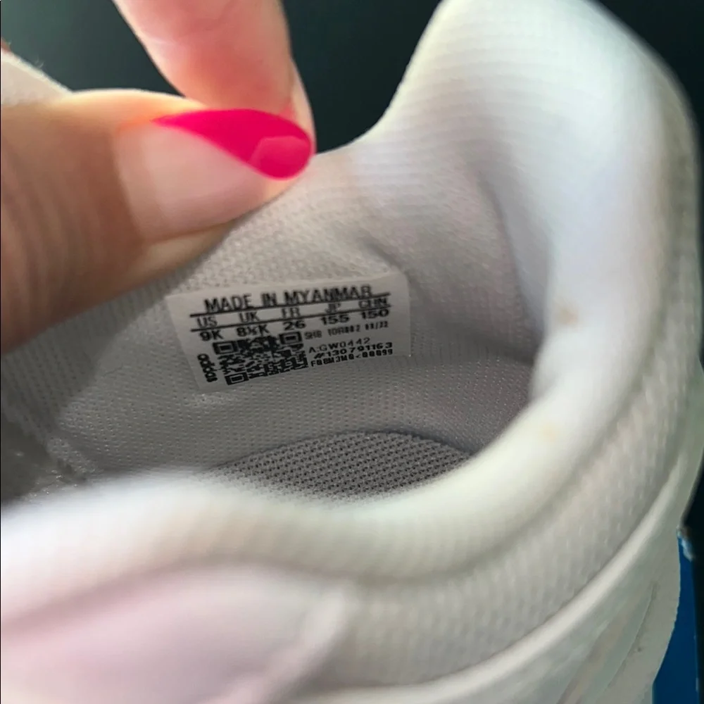 adidas Kids White Velcro Sneakers
